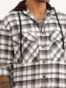 Classic Checkered Hooded Shirt | White