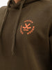 Classic Placement Printed Hooded Sweatshirt | Olive