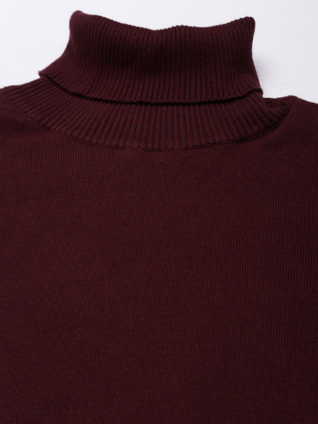 Deep Maroon Turtleneck Sweater