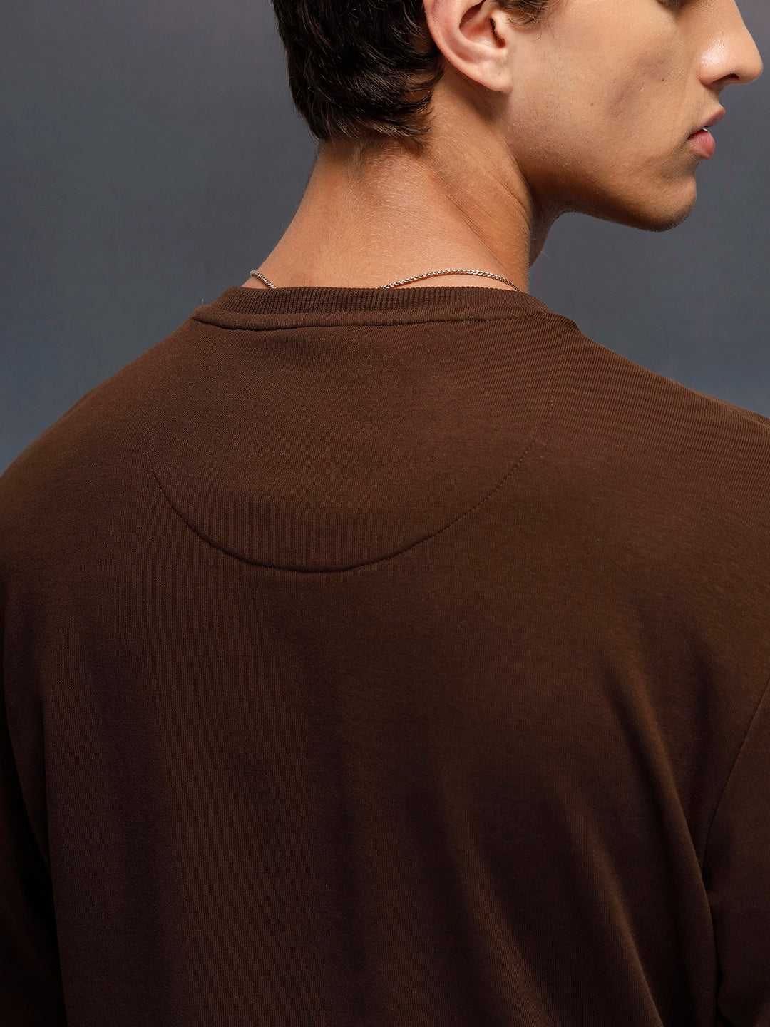 Men's Comfort Fit Wrogn branded Sweatshirt  | Brown