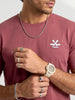 Solid Placement Printed T-Shirt | Pink