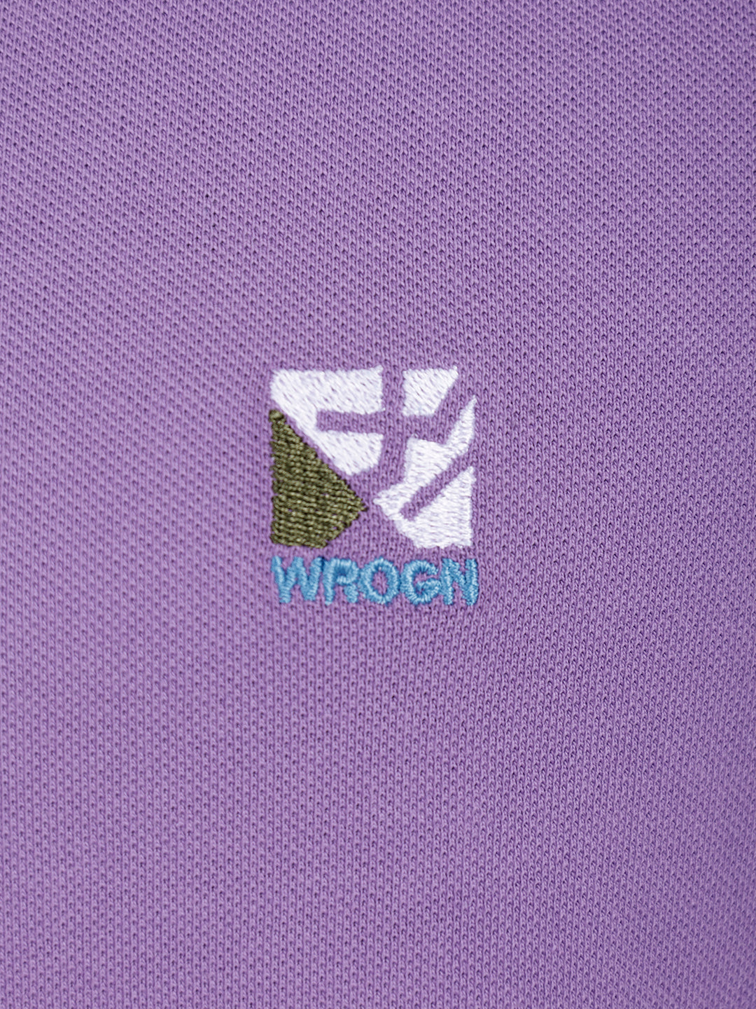 Elevated polo tee with Embroidered Detail I Lavender
