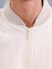 Men'S Solid Casual Bomber Jacket | Beige