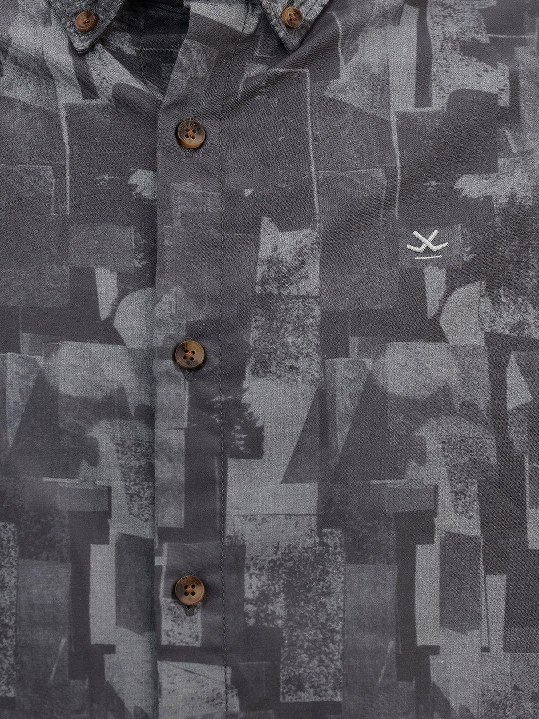 Slim Fit AOP Shirt | Grey