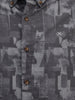 Slim Fit AOP Shirt | Grey