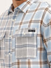 Textured Oversized Double Pocket Shirt | Light Blue