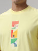 Yellow Sticker Print Oversized T-Shirt