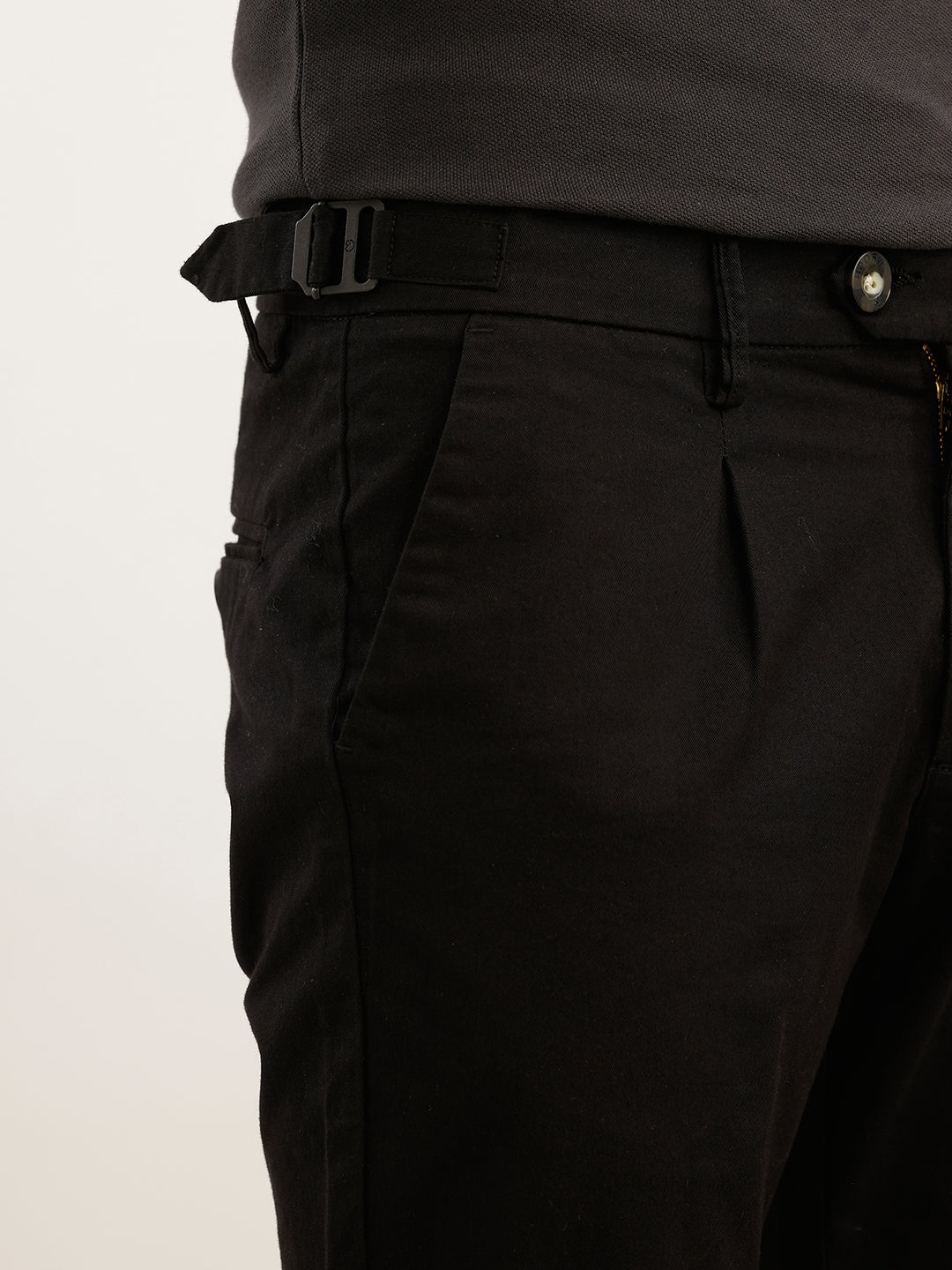 Solid Slim Fit Trouser | Black