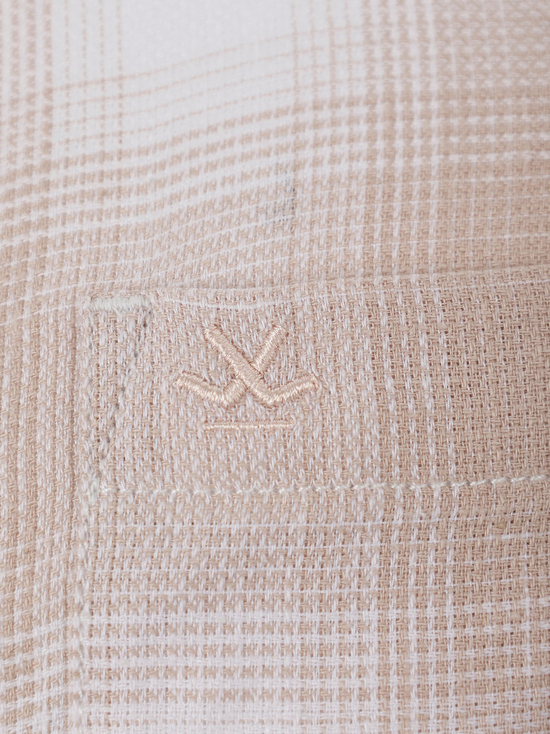Classic Regular Fit Checkered Shirt | Beige