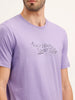 Slim Fit Embroidered T-Shirt | Lavender