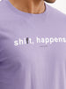 Slim Fit Placement Printed T-Shirt | Lavender