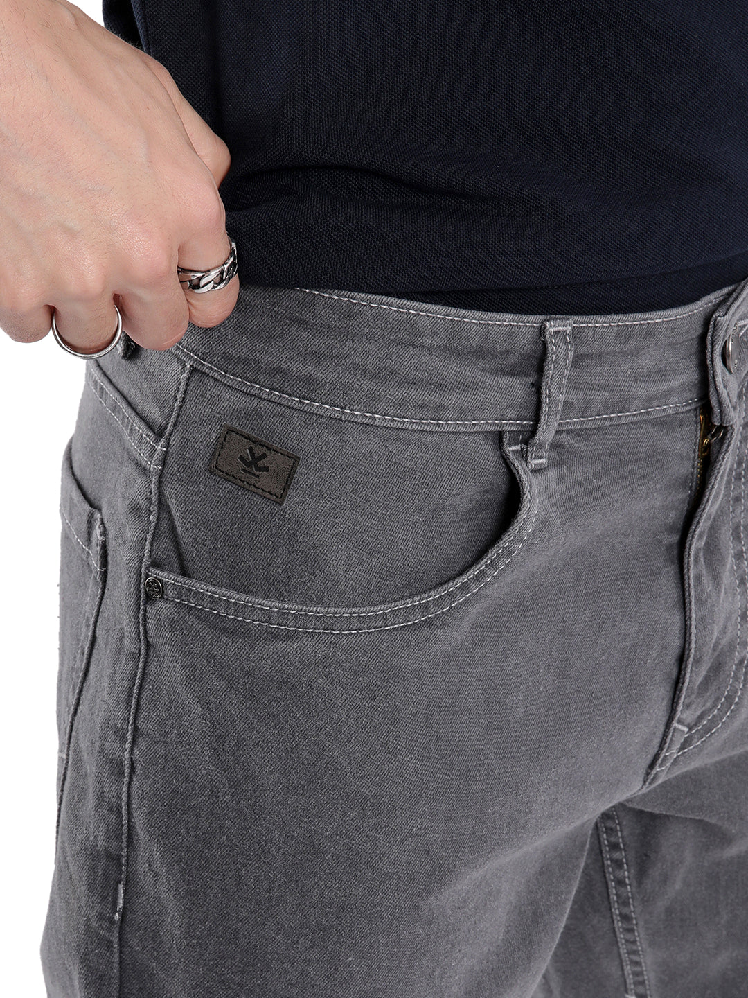 Classic Grey Slim Fit Denim Jeans