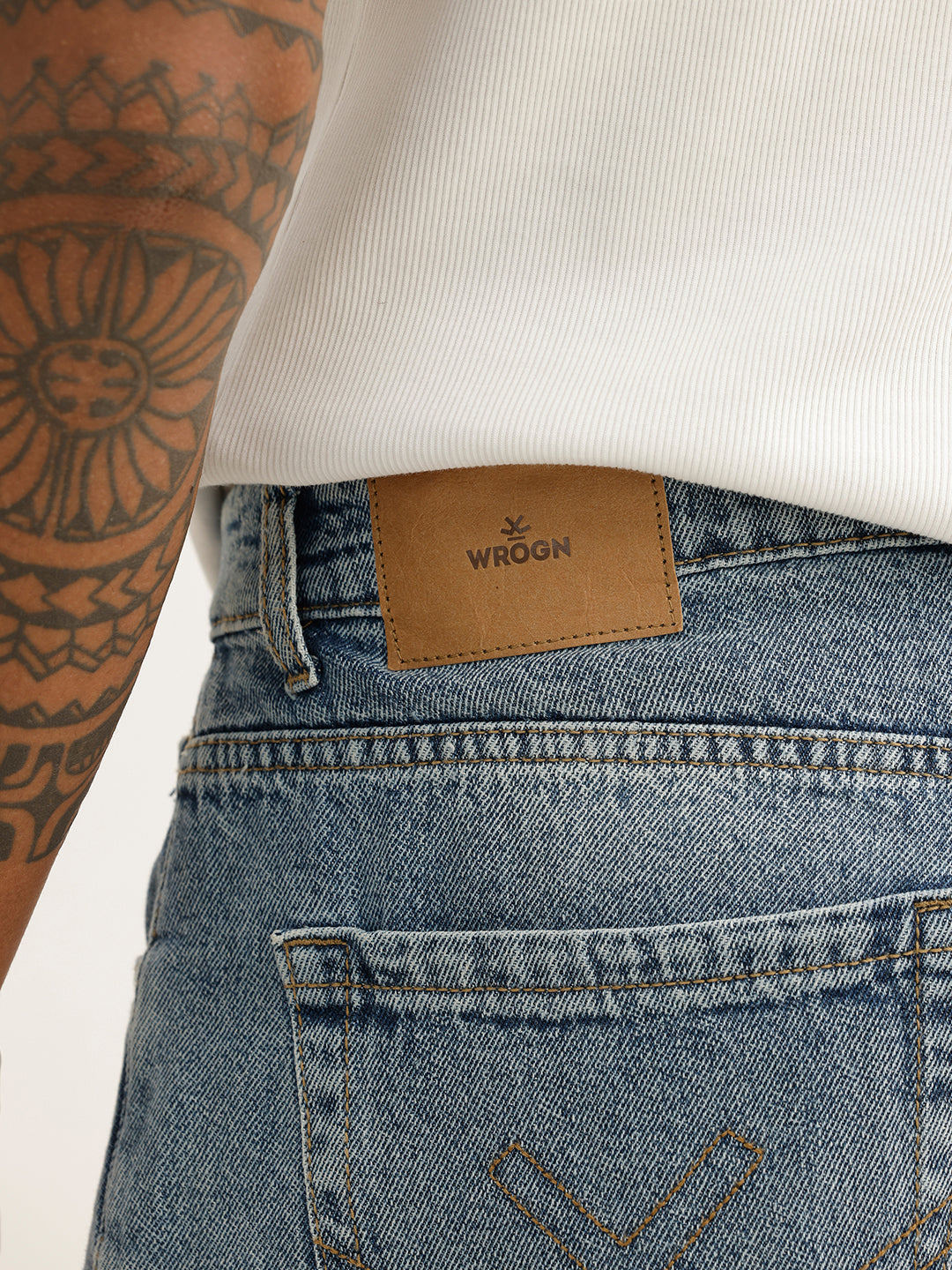 Classic Washed Bootcut Denim Jeans | Light Blue