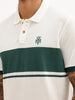 Slim Fit Placement Printed Polo T-Shirt | Beige
