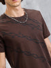 Barbed Wire AOP Slim Fit T-Shirt | Coffee