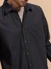 Solid Full Sleeve Cotton Shirt | Dark Grey