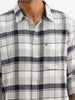 Flannel Slim Fit Full Sleeve Shirt | Grey