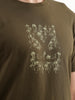Slim Fit Puffer Printed T-Shirt  | Olive