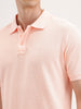 Solid Slim Fit Polo T-Shirt | Peach