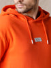 Minimalist Solid Orange Hoodie