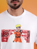 Printed White Uzumaki Naruto T-Shirt