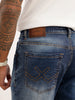 Washed Straight Fit Denim Jeans | Light Blue