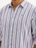 Slim Fit Striped Full Sleeve Shirt | Blue