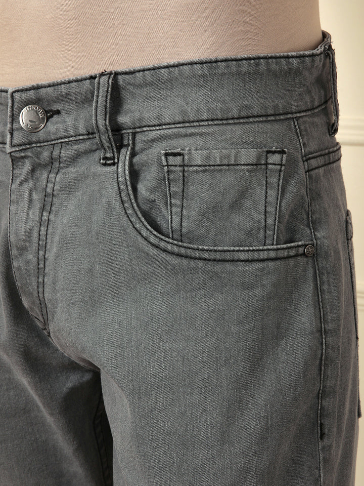 Faded Slim Tapered Jeans | Grey