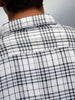 Wrogn Men's Checkered Double Pocket Casual Shirt | White