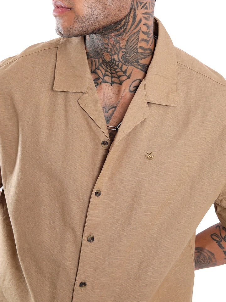 Premium Khaki Short Sleeve Shirt