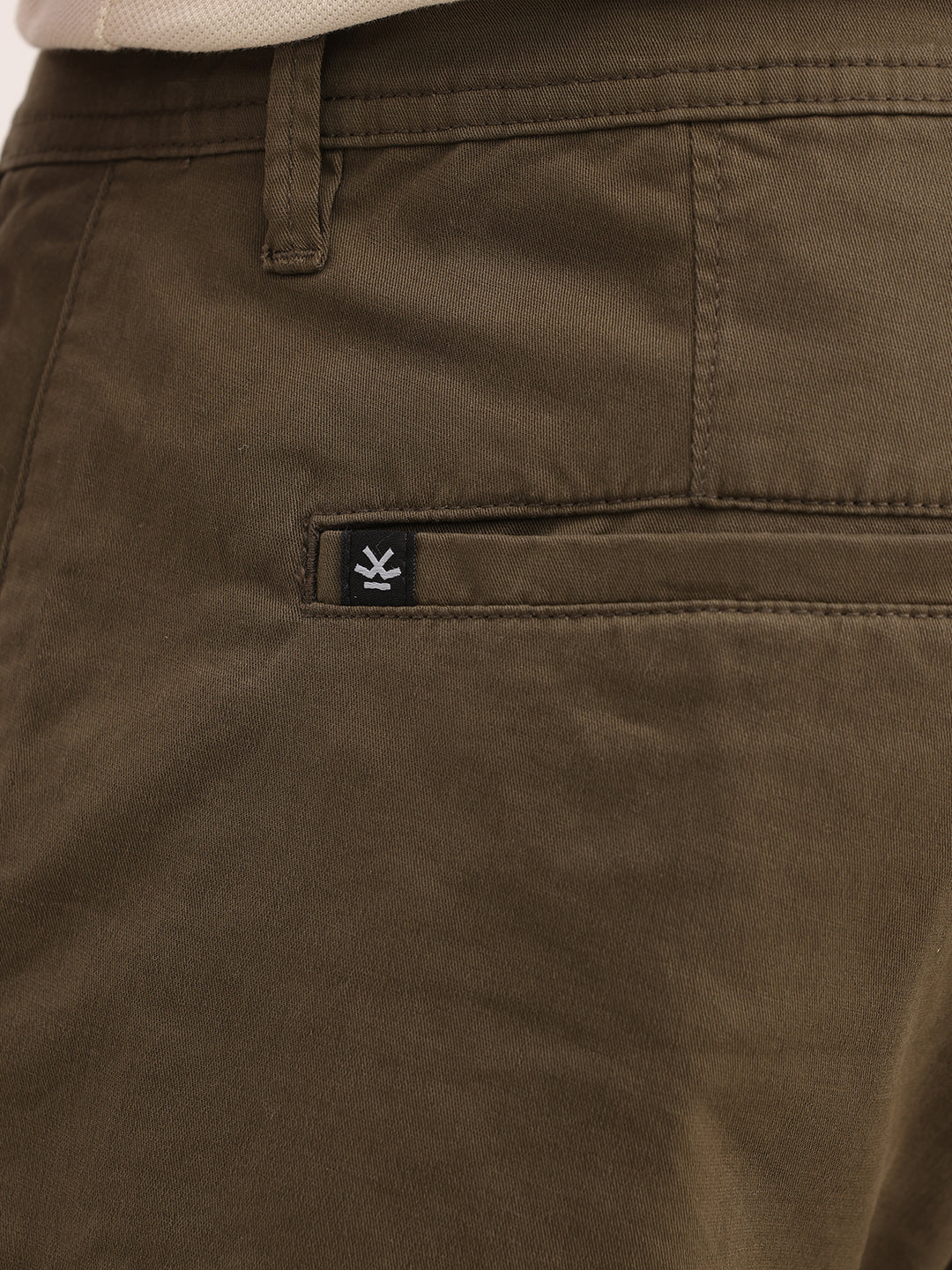 Solid Slim Fit Trouser | Olive