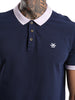 Contrast Collar Navy Polo T-Shirt