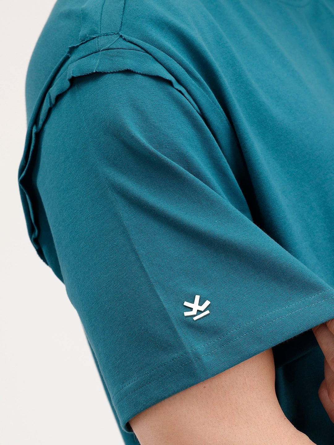 Oversized Placement Cut & Sew T-Shirt | Green