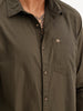 Solid Regular Fit Full Sleeve Shirt | Dark Green