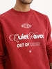 Classic Placement Printed Sweatshirt | Red