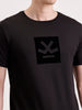Solid Flock Printed T-Shirt   |  Black