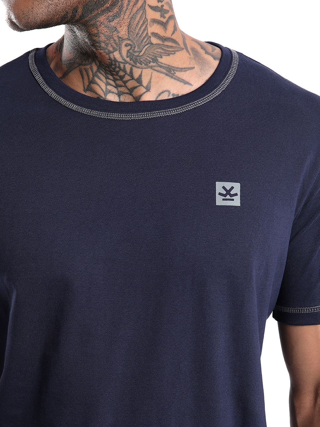 Navy Elite Logo Printed T-Shirt