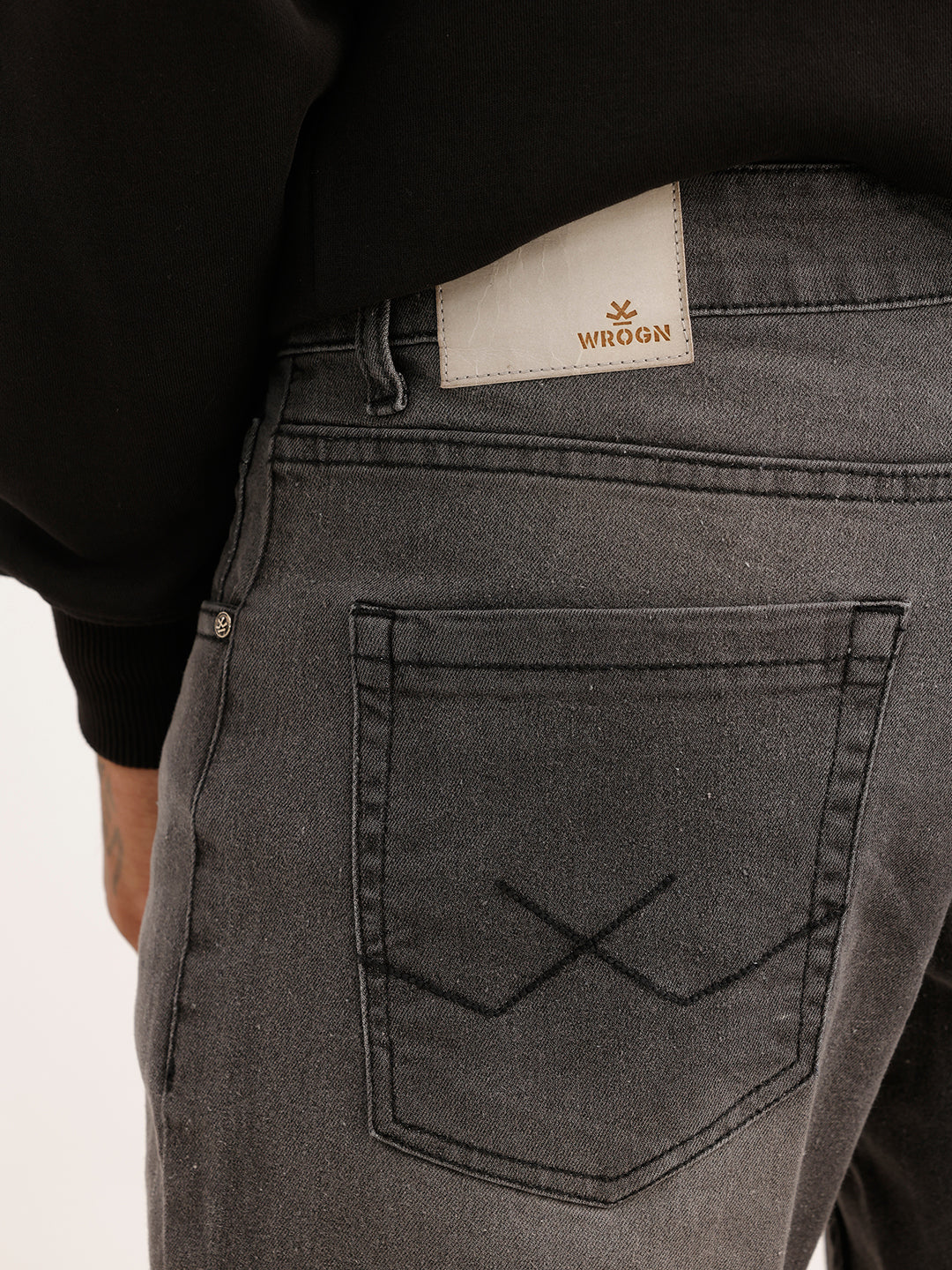 Washed Slim Fit Denim Jeans | Black