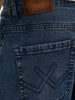 Washed Straight Fit Denim Jeans | Blue