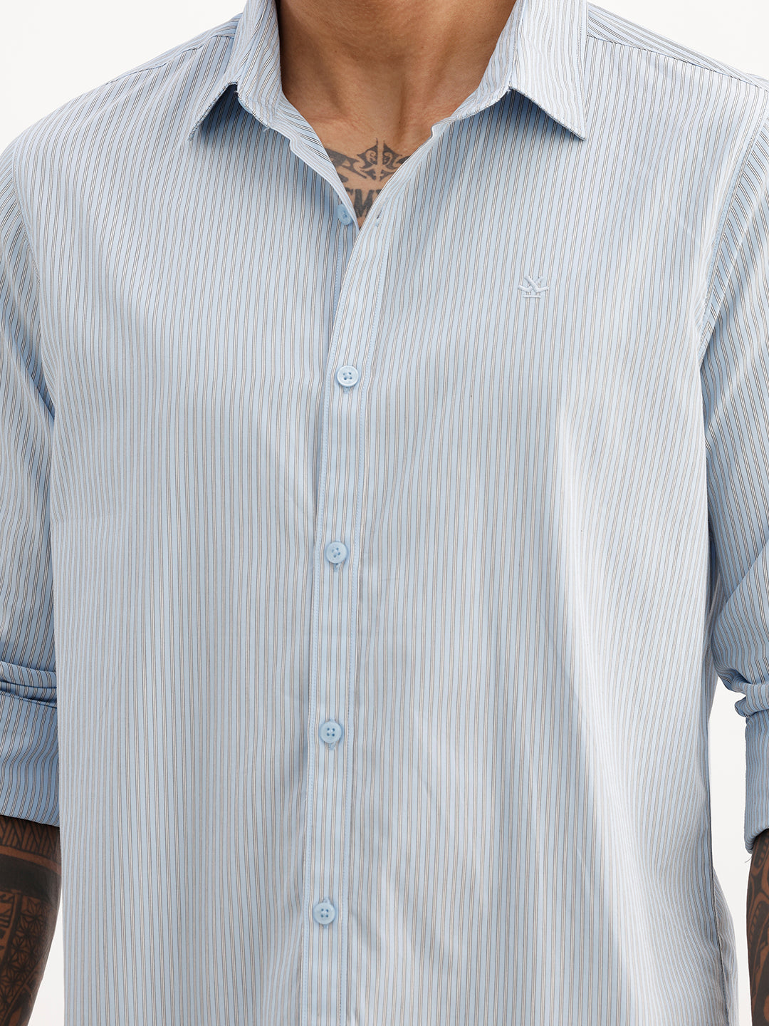 Classic Striped Full Sleeve Shirt | Blue