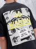 Bizarre Elements Oversized Cotton Back Print T-Shirt | Black