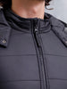 Men's Casual Regular Fit Hooded Puffer Jacker | Black