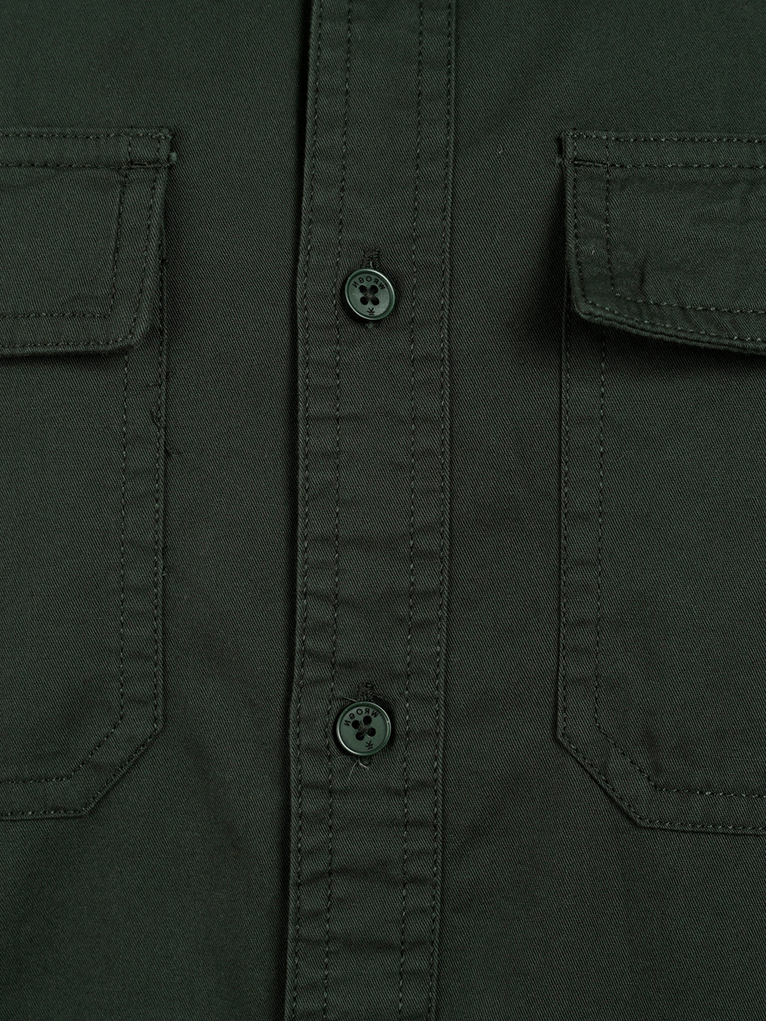 Contemporary Double Pocket Slim fit shirt | Dark Green