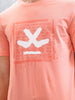 Casual Men Regular Fit Tee With Graphic | Peach