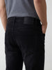 Men's washed straight fit jeans | Black