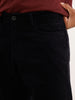 Solid Straight Fit Corduroy Trousers | Navy Blue