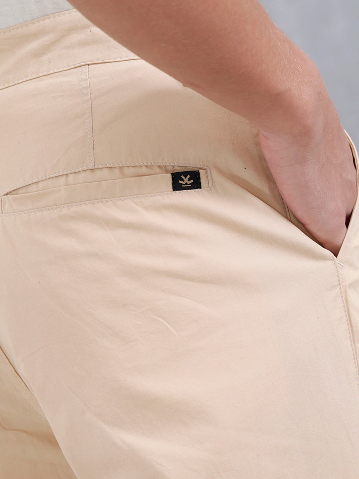 Men's Casual Loose Fit Tapered Trouser | Beige
