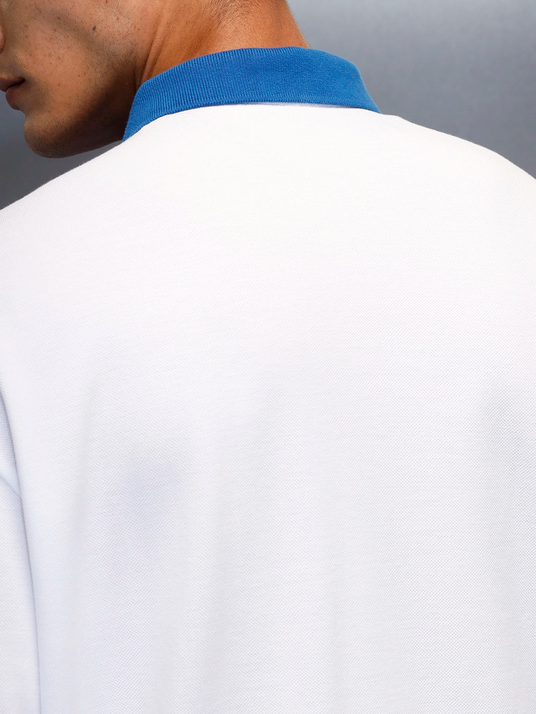 Men's Casual Oversized Fit Polo T-Shirt | White