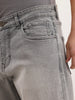 Loose Fit Faded Denim Jeans  | Grey