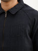 Classic Regular Fit Herringbone Brushed Jacket | Navy Blue